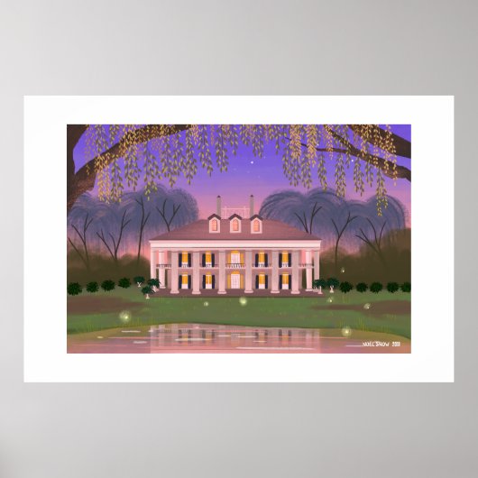 Louisiana Southern Mansion House Extra grote print (Voorkant)