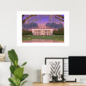 Louisiana Southern Mansion House Groot Lettertype Poster (Thuiskantoor)