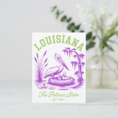 Louisiana staat in de staat Pelican. 1812 Pelikaan Briefkaart (Staand voorkant)