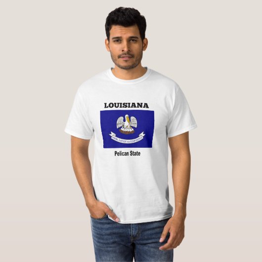 Louisiana, staat Pelican T-shirt (Voorkant volledig)