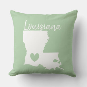 Louisiana staatskaart liefde thuis kussen