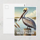 Louisiana State Bird Brown Pelican Briefkaart (Voorkant / Achterkant)