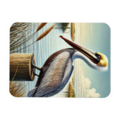 Louisiana State Bird Brown Pelican Magneet (Horizontaal)