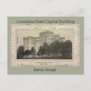 Louisiana State Capital Building Postcard (1908) Briefkaart