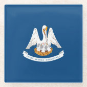 Louisiana State Flag Design Decor Glazen Onderzetter (Voorkant)