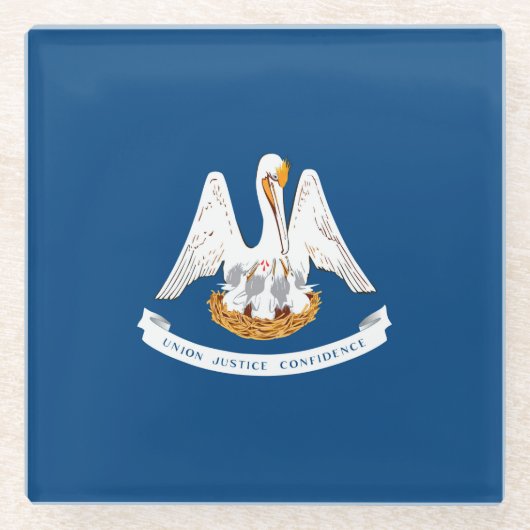 Louisiana State Flag Design Decor Glazen Onderzetter (Voorkant)