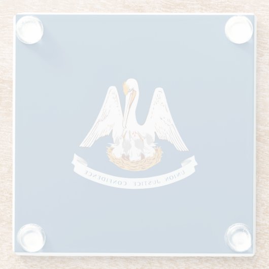 Louisiana State Flag Design Decor Glazen Onderzetter (Achterkant)