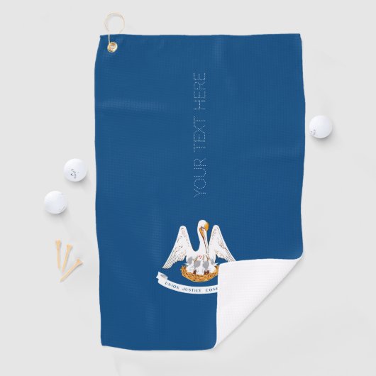 Louisiana State Flag Design Jouw tekst op een Golfhanddoek (Insitu)