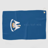 Louisiana State Flag Design Jouw tekst op een Golfhanddoek (Horizontaal)