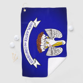 Louisiana State Flag Golf Towel Golfhanddoek (Insitu)
