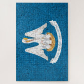 Louisiana State Flag Grunge Legpuzzel (Verticaal)