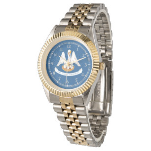 Louisiana State Flag Watch Design Horloge