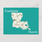 Louisiana State Flower Collage Map Briefkaart (Voorkant)