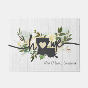 Louisiana State gepersonaliseerd uw huis stad rust Deurmat