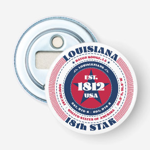 Louisiana State Information Circle Button Flesopener