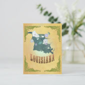  Louisiana State Kaart- Passievrucht Geel Briefkaart (Staand voorkant)