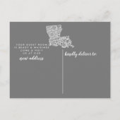 LOUISIANA State Moving Aankondiging Post Kaart (Achterkant)