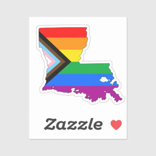 Louisiana State Pride LGBTQ Progress Pride Sticker (Vel)