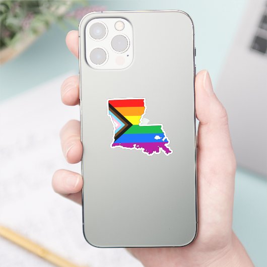 Louisiana State Pride LGBTQ Progress Pride Sticker (Telefoon)