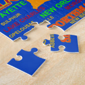 Louisiana State Pride Map Silhouette Legpuzzel (Zijkant)