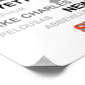 Louisiana State Pride Map Silhouette Poster (Hoek)