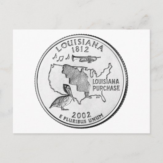 Louisiana State Quarter Briefkaart (Voorkant)