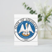 Louisiana State Seal Briefkaart (Staand voorkant)