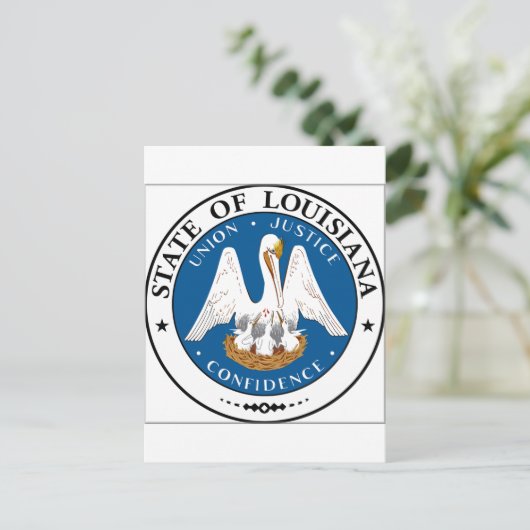 Louisiana State Seal Briefkaart (Staand voorkant)