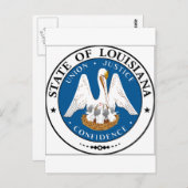 Louisiana State Seal Briefkaart (Voorkant / Achterkant)