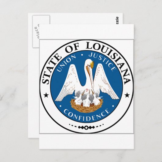 Louisiana State Seal Briefkaart (Voorkant / Achterkant)