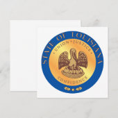 Louisiana State Seal Kaart (Voorkant / Achterkant)