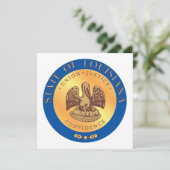Louisiana State Seal Kaart (Staand voorkant)