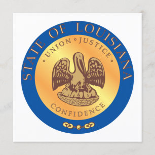 Louisiana State Seal Kaart