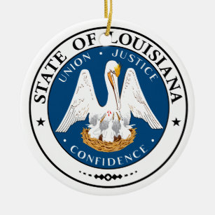 Louisiana State Seal Keramisch Ornament