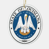 Louisiana State Seal Keramisch Ornament (Links)