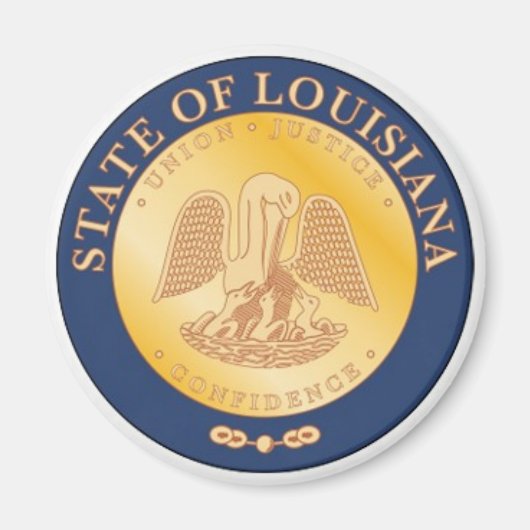Louisiana State Seal Magnet (Voorkant)