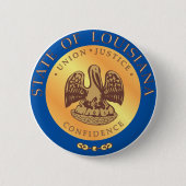 Louisiana State Seal Ronde Button 5,7 Cm (Voorkant)