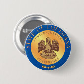 Louisiana State Seal Ronde Button 5,7 Cm (Voorkant /achterkant)