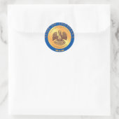 Louisiana State Seal Ronde Sticker (Tas)