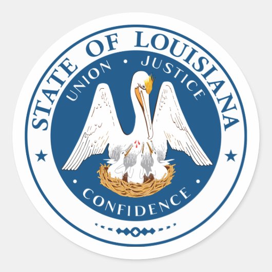 Louisiana State Seal Stickers (Voorkant)