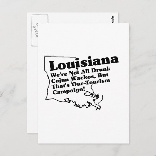 Louisiana State Slogan Briefkaart (Voorkant / Achterkant)