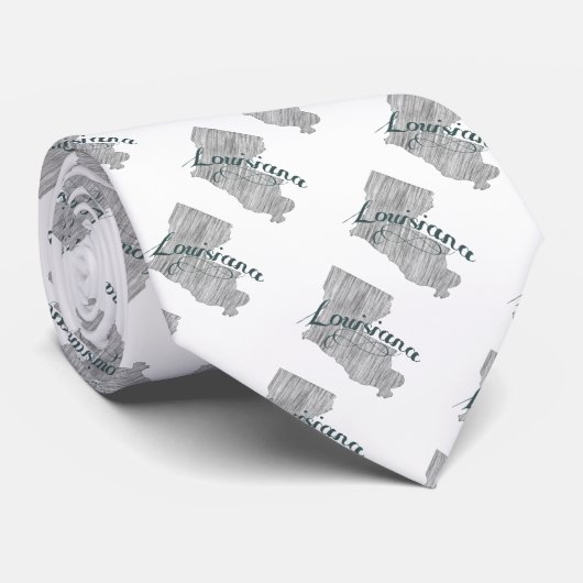 Louisiana State Typography Stropdas (Opgerold)