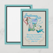 Louisiana State Waterverf Kaarten (Voorkant / Achterkant)