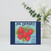 Louisiana Stawberry Crate Label Briefkaart (Staand voorkant)