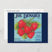 Louisiana Stawberry Crate Label Briefkaart (Voorkant / Achterkant)