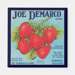 Louisiana Stawberry Crate Label Magneet