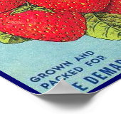 Louisiana Stawberry Crate Label - Poster (Hoek)