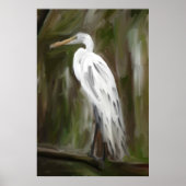 Louisiana Swamp Crane Poster (Voorkant)