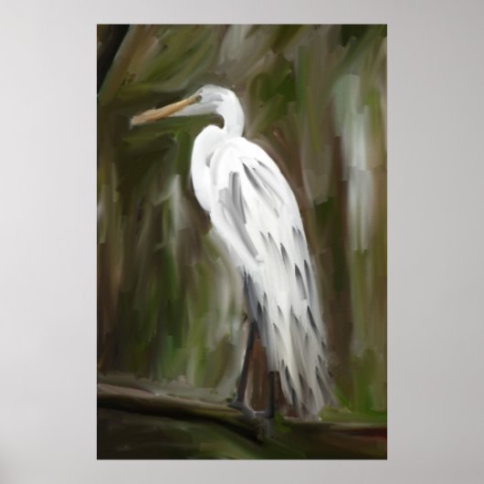 Louisiana Swamp Crane Poster (Voorkant)