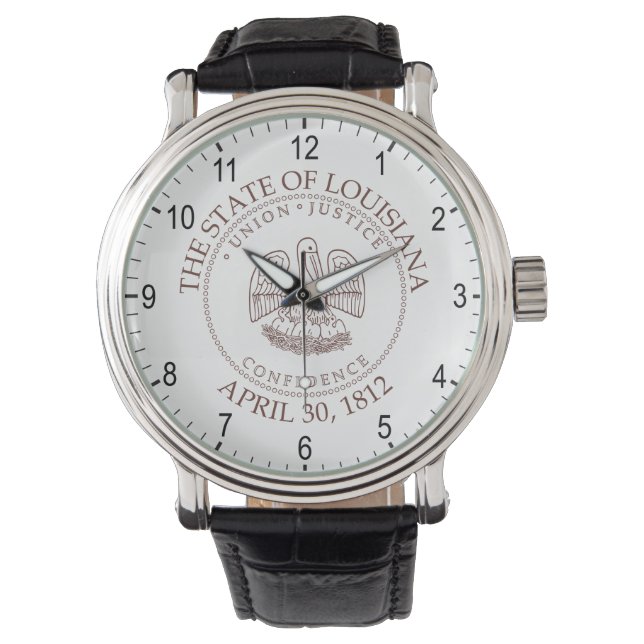 Louisiana-teken Horloge (Voorkant)